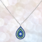 925 Silver Chain Pendant (Drop with Evil Eye)