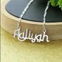 925 Silver Customized Arabic Style Font Name Necklace (1 Name)