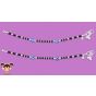 Silver Anklets for KIDS ( Black Beads ) - 19.00 cms