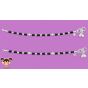 Silver Anklets for KIDS ( Black Beads ) - 16.40 cms