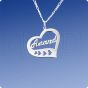 925 Silver Customized Heart Necklace (1 Name)