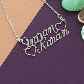 925 Silver Customized Name Necklace (2 Names)