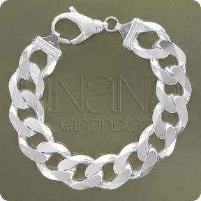 925 Sterling Silver Bracelet Curb (Solid type - 9.25 mm)