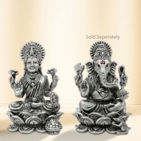 925 Oxidized Solid idols (Ganeshji) (5.00 Inches)