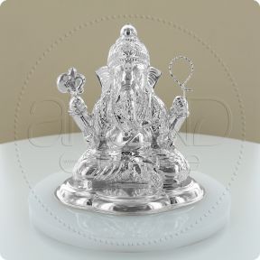 925 Silver idols (Ganeshji) (4.10 Inches)