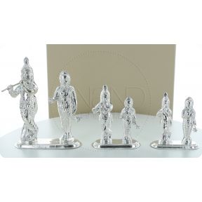 925 Silver idols ( Radha-Krishna ) (4.45 Inches)