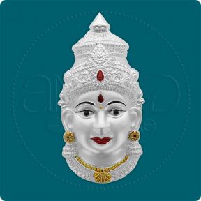 925 Silver Laxmi Face (Gold Plated) (19.00 cms)