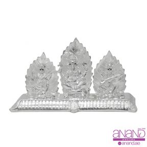 925 Silver Solid idols (Ganeshji-Laxmiji -Saraswatiji) (2d)