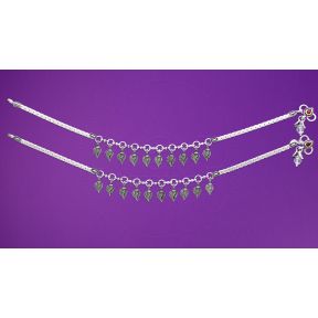 Silver Anklets - Belt (Oxidized)