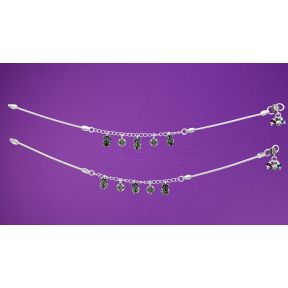 Silver Anklets - Delicate (Oxidized)