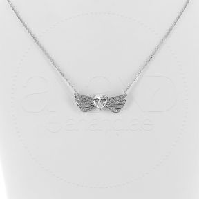925 Silver Chain Pendant (Heart Wings)