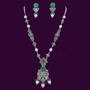 925 Sterling Silver Necklace Set (Oxidised)