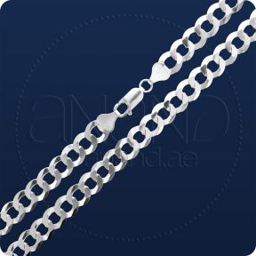 925 Silver Curb Neck Chains (Flat - 14.25mm)