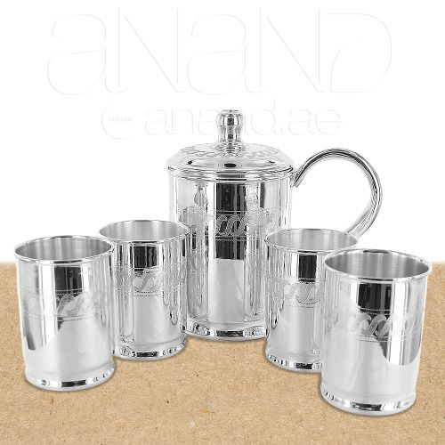 925 Silver Ice Bucket & Glasses Set