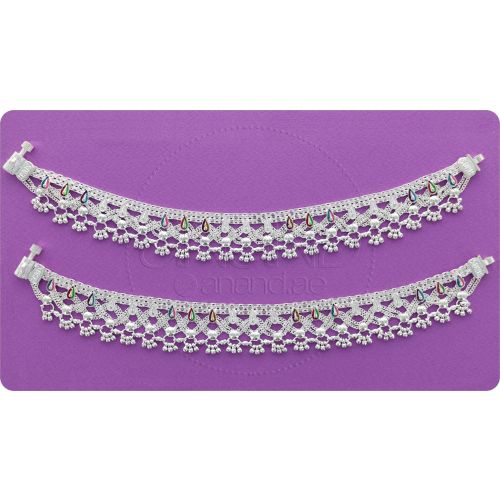 Silver Anklets for KIDS - 23.50 cms