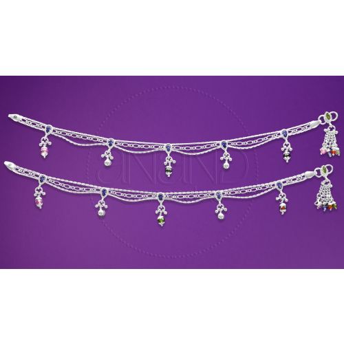 925 Silver Anklets - Multiple Chain