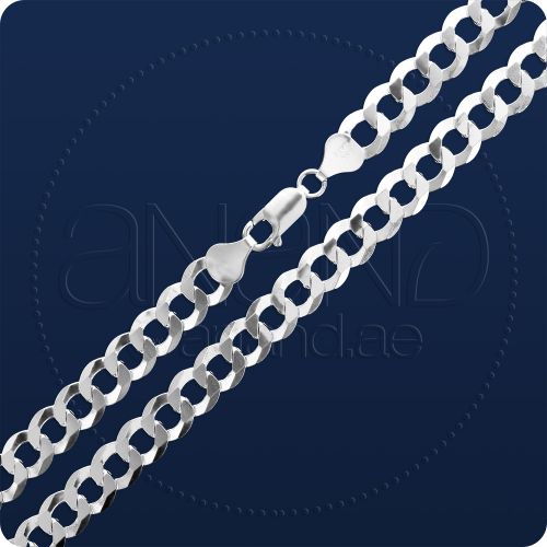 925 Silver Curb Neck Chains (Flat - 8.50mm)