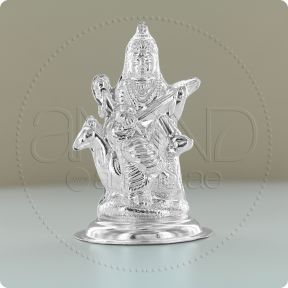 925 Silver idols (Saraswatiji) (4.30 Inches)