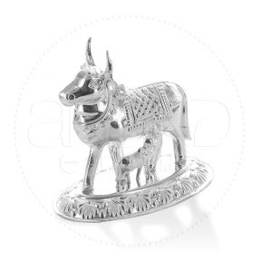 925 Silver idols (Cow & Calf) (3.70 Inches)