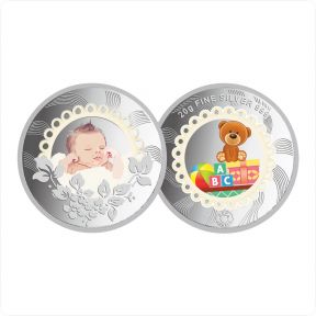 10g New Born Baby 999 Silver Color Coin-10 grams