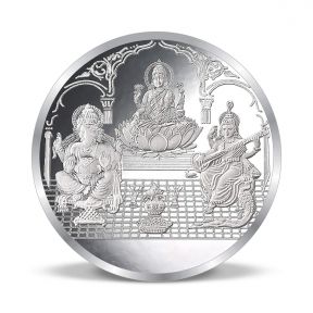 10g Ganeshji-Laxmiji-Saraswatiji 999 Silver Coin