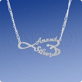 925 Silver Customized Infinity Necklace (2 Names)